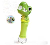 Push Button Bubble Machine for Kids,Dino Bubble Wand,Summer Outdoor & Indoor Toy,Garden Toys & Games for Outdoor Play, Party & Active Fun (Green)