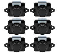 Push Button Cabinet Lock 6 Pack, RV Door Latch with Zinc Alloy Bolt, Marine Grade Push to Close Lock, Motorhome Storage Compartment Hardware with Mounting Screws