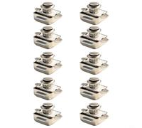 Push Button Cabinet Lock Latch Keyless Door Drawer Catch for Rv Caravan Boat Marine Cupboard Furniture Abs Zinc Alloy 1416mm Thickness (Pearl Nickel)
