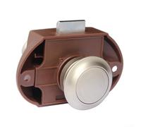 Push Button Catch Lock, 1 Pack,Push Button Catch Lock Drawer Cupboard, Drawer Cabinet Latch Knob for Motorhome Caravan RV Furniture with Secure Locking Mechanism