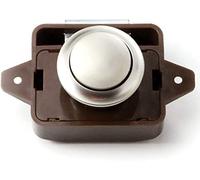 Push Button Catch Lock Drawer Cabinet Button Catch Door Knob Lock for RV Caravan Cabinet Boat Motor Home Cupboard,Brown (Brown)