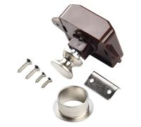 Push Button Catch Lock for Camper Van Caravan Cabinet Doors - Abs Zinc Latch 14-22 Mm Door Thickness 26 Mm Cut-out Pearl Nickel Plated Button For Ring
