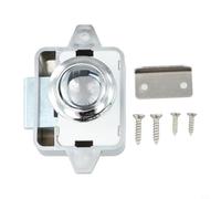 Push Button Catch Lock for Cupboard Door in Latch Cabinet Camper Caravan or Boat Door Alloy Motorhome Knob Having Handle Function Fits 1518mm Zinc Thickness