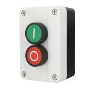 Push Button Control Station Box 2P Push Button Switch ON-OFF Red Green Momentary Electrical Start Stop Motor Control Box Waterproof 2 Position(- O)