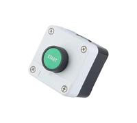 Push Button Control Station Box Waterproof CNC Push Button Switch Control Box with Indicator Light Plastic Emergency Stop Reset Electric for Panels(2 hole)