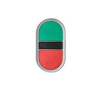 Push Button Drive Double Green/Red with Platinum LPCB7113