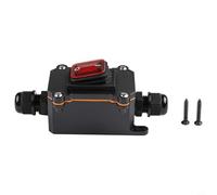 Push Button Inline Switch 30A 220V AC for Industrial Machinery, IP66 Waterproof Rocker Switch with Self-Locking ON and Auto-Resetting Off