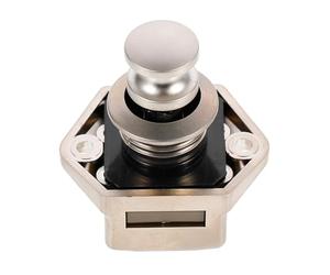 Push Button Keyless Cupboard Lock for Rv Drawer Cabinet Door | Zinc Alloy and Abs, Silver Finish, Flush Pop out Knob, for Boat Tables and Campervan Interiors