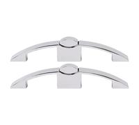 Push Button Latch, 2Pcs 0.4cm Mounting Hole Waterproof Keyless Cabinet Door Catch, Drawer Knob Cupboard Lock with Handle for Thickness 0.59in Furniture, RV Yacht Motorhome Caravan (128mm Hole Spacing