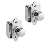 Push Button Latch, 2Pcs Cabinet Door Catch Keyless Cupboard Locks for RV Motorhome Campers Caravan Home Yachts
