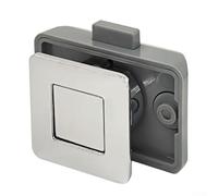 Push Button Latch Locks,Push Button Locks Cabinet Door Catch Bolt for Caravan Motorhome Camper Van Latch Cupboard Black knob(Chrome)