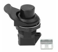 Push Button Latch, Plastic Push Button Lock Without Lock Cylinder Black | ABS housing, metal locking parts, spring loaded mechanism, push release, panel doors, electrical enclosures, indoor use