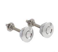 Push Button Lock Clip Set for Car Hoods, 2Pcs Silver for Enhanced Appearance