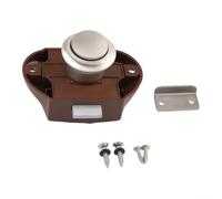 Push Button Lock For Rv Cabinet And Boat Drawer With Matt Nickel Finish Handle Latch For Caravan For Motorhome Furniture Door 15mm To 20mm Thickness Silver Plated Catch Mechanism Secure Travel