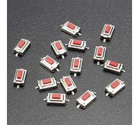 Push Button Micro Switch, 15Pcs 3x6x2.5MM SMD SMT Tactile 2-way Momentary ON-OFF, Metal Actuator, 2 Pin, 12V, 15 Count