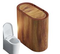 Push Button Pop-Up Lid Trash Cans, Small Bathroom Trash Can with Lids, Modern, Compact, 29.5x29x16cm, Decorative Waste Basket for Bathroom, Kitchen, Bedroom, Dorm, Home & Officez