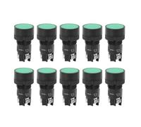Push Button Self Lock Control Switch 10 Pcs XB2-EH Serial 10A 660V for Industrial Use (Green XB2-EH135)