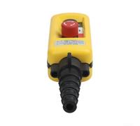 Push Button Station for Hoist Crane Control - IP65 Rainproof Pendant Switch Box with Up Down Stop Buttons, Industrial Lifting & Rolling Door Controls, ABS Enclosure 310mm