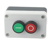Push Button Station Switch Box with NO/Momentary & Self-Locking Buttons, 10A 440V IP55 Control Box for Motor/Stop Solenoid Valve, ABS