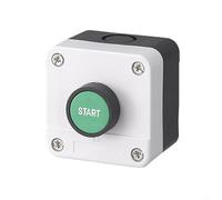 Push Button Station Switch With Box, Momentary Reset Control Box for Stop, IP65 Protected ABS Housing for CNC Machine, PC Power & Electronic DIY (1/2/3 Gang)(1)