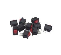 Push Button Switch 10x15mm 2Pin 5A 250V KCD11 Snap-in On/Off Rocker Black Red And White 10/30/50Pcs(8,100Pcs)
