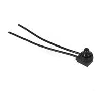 Push Button Switch 12 V Self-Holding Waterproof with Cable Red/Black IP67 Protection for Motorcycle Boat Outdoor Lighting Plastic Housing 3A 250V (Black)