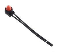 Push Button Switch 12 V Self-Holding Waterproof with Cable Red/Black IP67 Protection for Motorcycle Boat Outdoor Lighting Plastic Housing 3A 250V (Red)