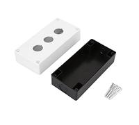 Push Button Switch Box BX3 22mm Three Hole Waterproof Protective Box for Industrial Control (White)