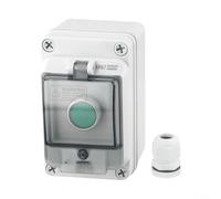 Push Button Switch Box, Waterproof Outdoor IP66 Rated Push Button Box, Single Gang Momentary Switch for Start Stop Control