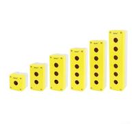 Push Button Switch Control Box Industrial Enclosure by Bellmei with IP65 Waterproof and Dustproof Rating, ABS+PC Composite Material, Featuring Pre Punched Knockout Holes (5 Holes)