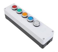 Push Button Switch Control Box with 22mm Opening Diameter Waterproof Dustproof Self Reset and Self Locking Operation 1NC 1NO Contact 10A Rated Current (1)