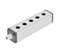 Push Button Switch Control Station Box 16mm Waterproof Aluminium Push Button Switch Box 1/2/3/4/5 Hole Aluminum Station with a PG7 Cable Gland(3 Holes)