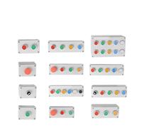 Push Button Switch Control Station Box 1pc Switch with arrow button control box self start button water tank electrical industrial emergency stop switch(Black and White)