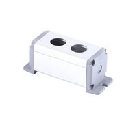 Push Button Switch Control Station Box 22mm/19mm/16mm/25mm Metal Two Cut-out 2Hole Aluminium Alloy Switch Box Waterproof Push Button Control(22mm Cut-out)