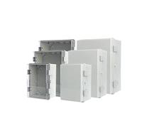 Push Button Switch Control Station Box IP66 ABS Plastic Enclosure Project Box Gray/Transparent Waterproof Outdoor Electrical Box with Mounting Plate with Wall Bracke(210x130x110mm,Transparent cover)
