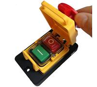 Push Button Switch KJD22 4pins IP54 250VAC 12(10) A 5E4 On/Off Electromagnetic Pushbutton Power Switches Machine Switch TUV