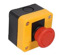 Push Button Switch Plastic Cover Red Sign Emergency Stop Mushroom 660V 10A Push Button Switch for Control Electromagnetic Starter Contactor Relay