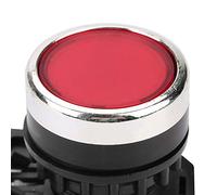 Push Button Switch, Self Locking Red Push Button Switch Latching Pushbutton Switches /380V with LED Light for Industrial Applications