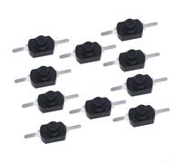Push Button Switch Set for Mini Torch 10PCS 1A 30V DC Latching On Off Type with 2 Pin Terminal and Standard Physical Dimensions
