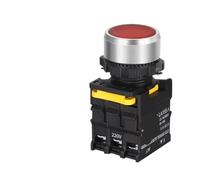 Push Button Switch with LED 22mm Momentary Waterproof Power Switch with Light 380V, 12V, 24V, 110V, 220V 10A 1NO(Red,1NO_MOMENTARY_12V)