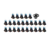 Push Button Switches, 25 Pcs, AC DC 12V, Control Buttons - Built - In Control Lights, High Durability, Industrial & Home Machine Use