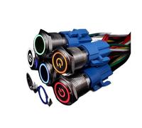 Push Button Switches Metal PC Power Light Start Stop with without Fixation 12v 220v Car Backlit AC DC DIY Electronic 16 19 22 mm IDGTTLDF(19mm with wire,3V-6V(5V))