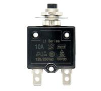 Push Button Thermal Cutout for Philmore for ZING Ear 20A 50V Dc 250V Ac Resettable Circuit Breaker for Vending Machines Coffee Makers Dehumidifiers Lighting Engineering Automotive for ACCESS Control