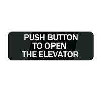 Push Button To Open The Elevator Sign House (With Strong Adhesive Tape) 8" X 3" Premium Durable Home Office Acrylic Signs Front Door Wall Window Clear And Easy Read