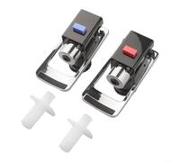 Push Button Water Dispenser Faucet Set with Child Lock Blue Red Pack Replacement Spigots Easy Install Dual Valve 103x50mm Plastic for Standard Size Hot Cold Water Coolers