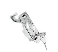 Push Button Zinc Alloy Cabinet Lock for RV Motorhome Camper Trailer Electrical Box Mechanical Equipment Door Catch Black Polished Chrome (Bright Chrome with Lock H21)