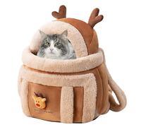 Push Cat Backpack Carrier - Elk Design Cat Backpack Carrier | Pet Bag for Pets and Comfortable, Breathable and Warm for Cats, Small Dogs, Front Pack of the