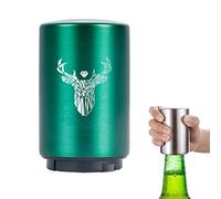 Push Down Bottle Opener,Magnetic Bottle Openers,Beer Bottle Openers for Men Automatic Bottle Opener,Beer Bottle Cap Opener Tool,Kitchen Gadgets Novelty Unique Gifts for Men(Green Flower)