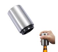 Push Down Bottle Opener - Magnetic Stainless Steel Beer Bottle Opener Tool, Non-Damaging Automatic Opener for Beer/Cola/Soda Caps, Kitchen Bar Gadgets and Gifts for Men/Dad