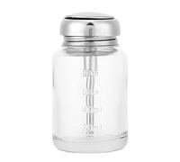 Push Down Nail Polish Remover Pump Dispenser, Gel Polish Dispenser for Manicure - Professional Glass Empty Container for Nail Art & Polish Removal Accessories